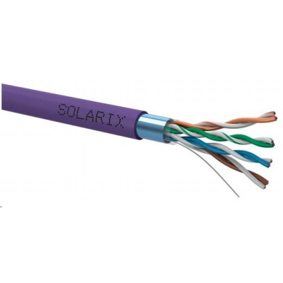 Instalační kabel Solarix FTP, Cat5E, drát, LSOH, cívka 500m SXKD-5E-FTP-LSOH