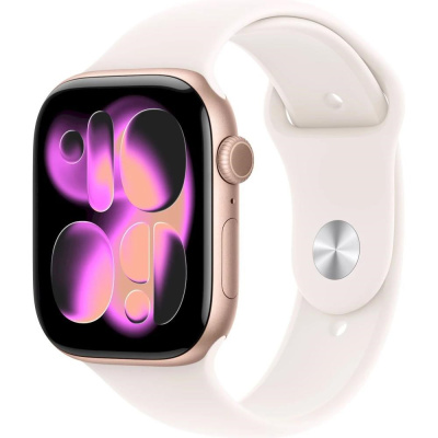 Apple Watch Series 11 GPS + Cellular 42mm Rose Gold Aluminium Case with Light Blush Sport Band - M/L