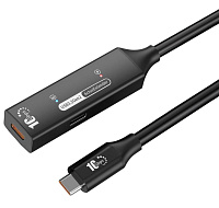 PremiumCord USB-C 3.2 Gen 2 repeater a prodlužovací kabel Male-Female, 10Gbps Aluminium 5m