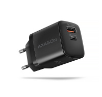 AXAGON ACU-PQ20, nabíječka do sítě 20W, 2x port (USB-A + USB-C), PD3.0/PPS/QC4+/AFC/Apple, černá