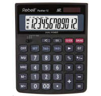 REBELL kalkulačka - Panther 12 - černá