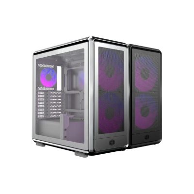 Cooler Master case MasterFrame 600 Mesh Black ARGB, Průhledná bočnice, ATX, 2x 200mm ARGB Fan, 1x 120mm ARGB Fan, Černá