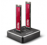 AXAGON ADSA-M2C, USB-C 3.2 Gen 2 - 2x M.2 NVMe SSD CLONE MASTER dokovací stanice