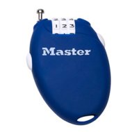 Master Lock Zatahovací kabelový zámek 4603EURD  - modrý