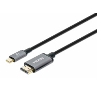 Manhattan kabel USB-C na HDMI, USB-C Male na HDMI Male, 1m, černá