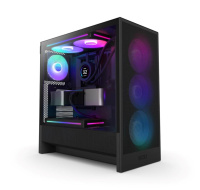NZXT skříň H5 Flow RGB edition / 1x360 mm RGB core fan / 1x120mm / USB 3.0 / USB-C 3.1 / průhledná bočnice / mesh /černá