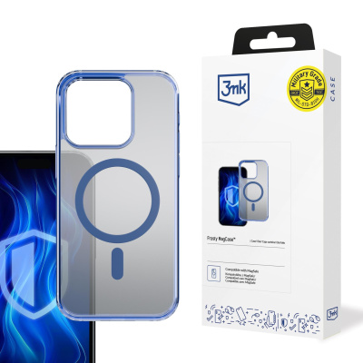 3mk ochranný kryt Frosty MagCase Blue pro Apple iPhone 16 Pro