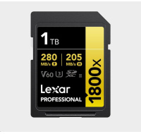 Lexar SDXC Pro 1800x U3 UHS-II R280/W210 (V60) 1TB