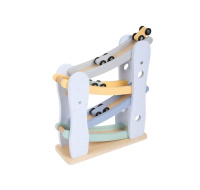 Dřevěná závodní dráha se 4 autíčky