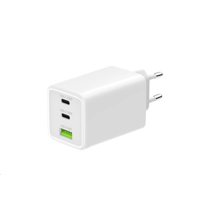 WG - Síťová nabíječka GaN 100W, 3x USB, 1x USB-A + 2x USB-C, white