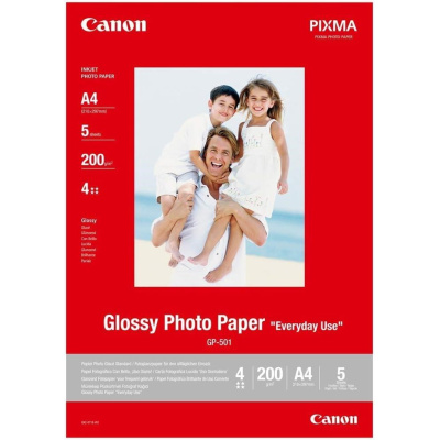 Canon fotopapír GP-501 A4, 10x15 cm, lesklý, 5 ks, 210g