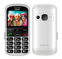 EVOLVEO EasyPhone XS, mobilní telefon pro seniory, bílá