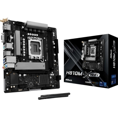 ASRock MB Sc LGA1851 H810M-X WIFI, Intel H810, 2xDDR5, 1xDP, 1xHDMI, 1xVGA, WiFi, mATX