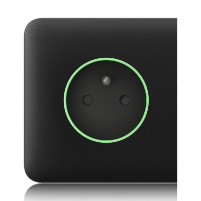 Ajax  SideCover (smart) - Boční kryt zásuvky, horizontální, černá