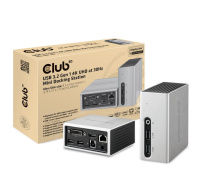 Club3D Dokovací stanice USB-A 8v1, 1xHDMI, 1xDVI, 4xUSB, 1xRJ45, 1x3.5mm, šedá