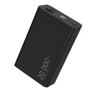 WG - Power Bank 20000 mAh, USB-C PD 20W + USB-A QC 22.5W, černá
