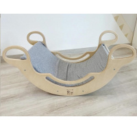 Potah na Montessori houpačku 6in1 smile s elastanem, šedá