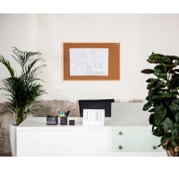 Korková nástěnka AVELI 90x150, dřevěný rám