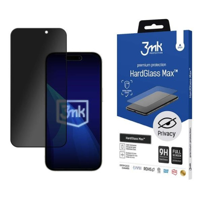 3mk tvrzené sklo HardGlass Max Privacy Black pro Apple iPhone 16 Pro