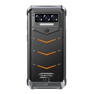Rugged Smartphone Oukitel WP38 MT8788 6GB 256GB 10600-15W A13, Black w Orange [No Charger]