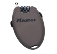 Master Lock Zatahovací kabelový zámek 4603EURD  - hnědý