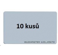 ISO karta 10-pack , RFID 125kHz EM4200, RO, vytisknuté číslo tagu na kartě