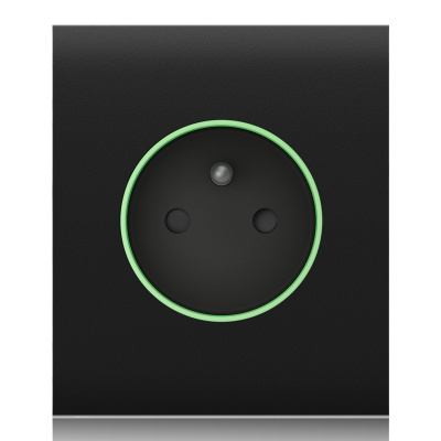 Ajax  CenterCover (smart) - Středový kryt zásuvky, horizontální, černá