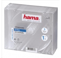 Hama náhradní obal na CD, průhledný, 5 ks