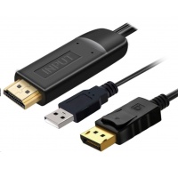 PremiumCord Kabel HDMI 2.0 na DisplayPort 1.2 pro rozlišení 4K@60Hz, 2m