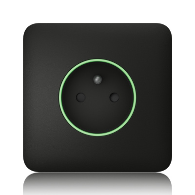 Ajax  SoloCover (smart) - Samostatný kryt zásuvky, černá