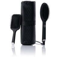 GHD Glide horkovzdušný kratáč, iontová technologie, dárková sada, Iced Luxe Collection, černá