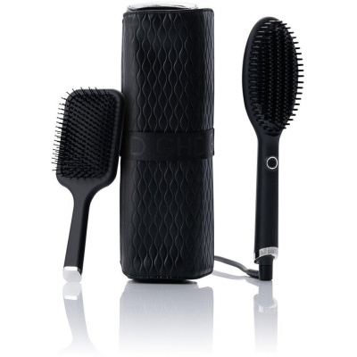 GHD Glide horkovzdušný kartáč, iontová technologie, dárková sada, Iced Luxe Collection, černá