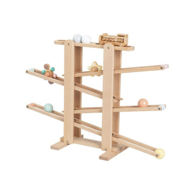 Dřevěná kuličková dráha XL s vláčkem ZDARMA