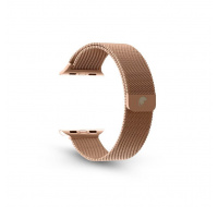 RhinoTech ocelový řemínek milánský tah pro Apple Watch 42 / 44 / 45mm růžově-zlatý