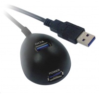 PREMIUMCORD Stolní držák USB zařízení, 2xUSB, černá