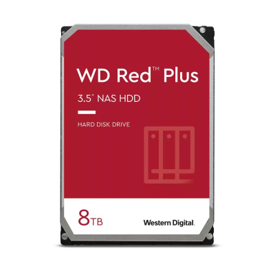 WD RED PLUS NAS WD80EFPX 8TB, SATA III 3.5", 256MB 5400RPM, 215MB/s, CMR