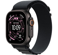 Apple Watch Ultra 3 GPS + Cellular 49mm Black Titanium Case with Black Alpine Loop - Medium