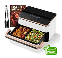 Cosori Dual Blaze TwinFry chytrá horkovzdušná fritéza10 L, keramika, bílá