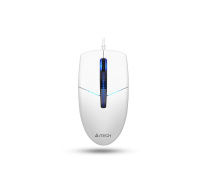 A4tech N-530S, podsvícená kancelářská myš, 1200 DPI, USB, bílá