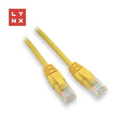 LYNX UTP patch kabel Cat5e, PVC, CCA, 3m, žlutý