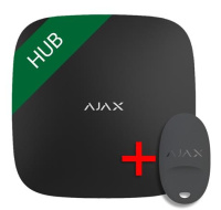 Ajax SET  Hub black + DÁREK ZDARMA  SpaceControl black