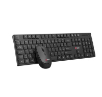 C-TECH klávesnice s myší WLKMC-03, Bezdrátový set 2.4GHz, CZ, Černá
