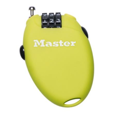 Master Lock Zatahovací kabelový zámek 4603EURD - zelený
