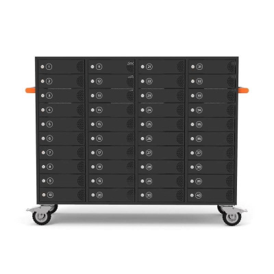 PORT nabíjecí skříňka pro 40 zařízení, individuální zámky, černá