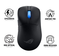 ASUS myš ROG Keris II Ace, bezdrátová herní myš, černá