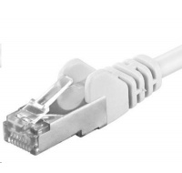 PREMIUMCORD Patch kabel CAT6a S-FTP, RJ45-RJ45, AWG 26/7 0,5m bílá