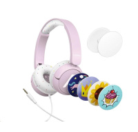 LAMAX SoundKid1 - náhlavní sluchátka - růžová