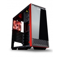 IN WIN skříň 503 Black, Midi Tower, průhledný bok, USB 3.0, bez zdroje, Black