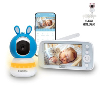 EVOLVEO Baby Monitor N5, Set videochůvičky s 360° dohledem, obousměrnou komunikací a ukolébavkami, modrá