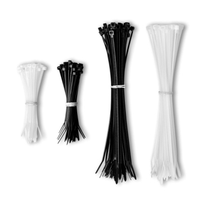 CONNECT IT Stahovací pásky na kabely ZipTie, Černá/Bílá